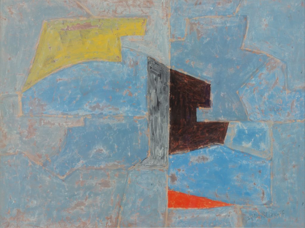 Serge Poliakoff Composition (bleu jaune rouge noir), 1954
