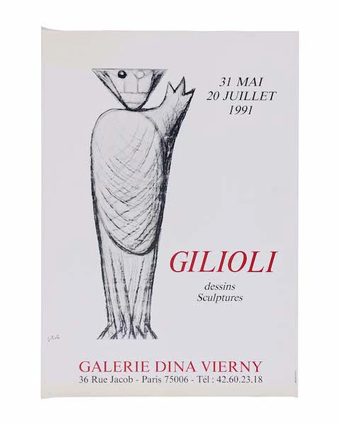 Poster of the exhibition Gilioli drawings sculptures