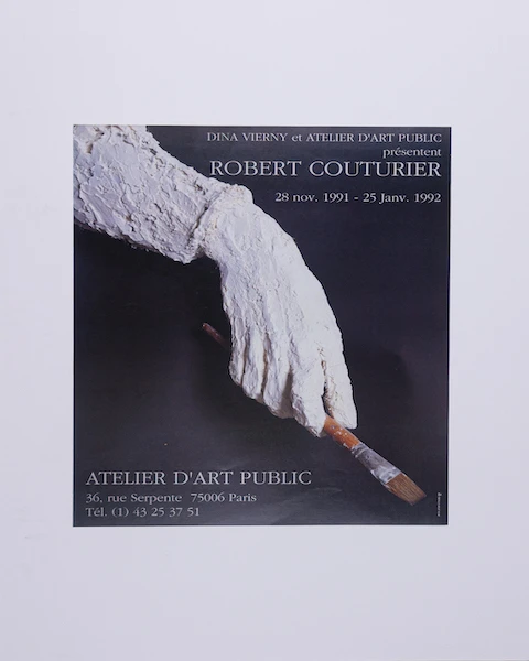 Affiche Couturier Robert Couturier à l'atelier d'art public